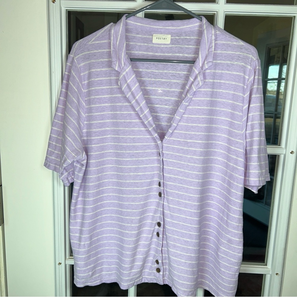 Poetry‎ Lavender Striped Blouse